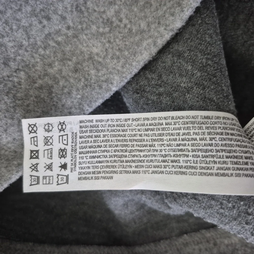 MNG by Mango Sweatshirt Womens XS Gray Crewneck Cropped Boxy Boho Pullover - Picture 4 of 8